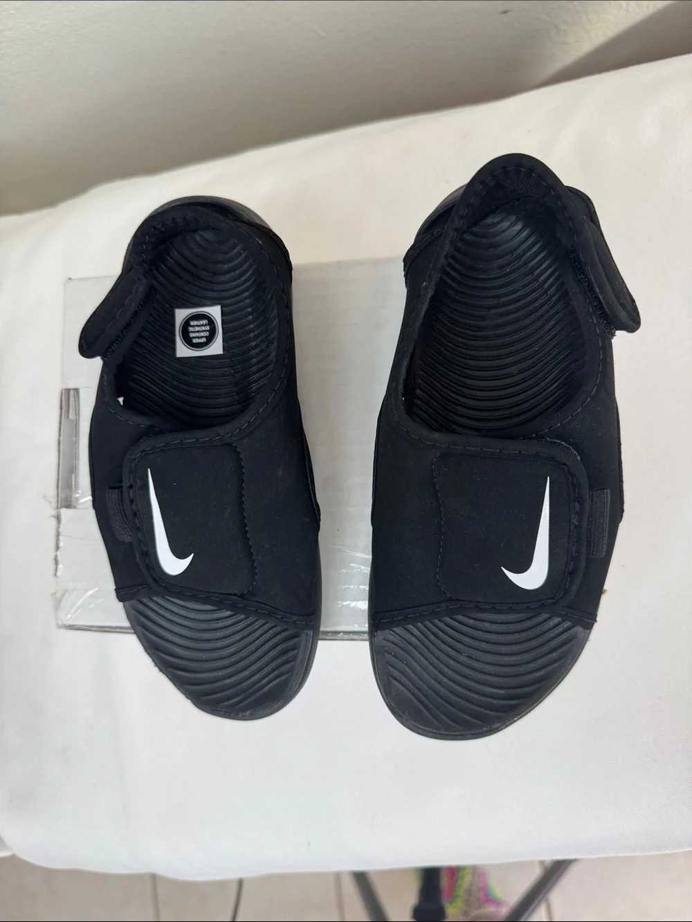 Nike (GS) Sunray Adjust 5 V2 Black Slide Sandals Sz 11C